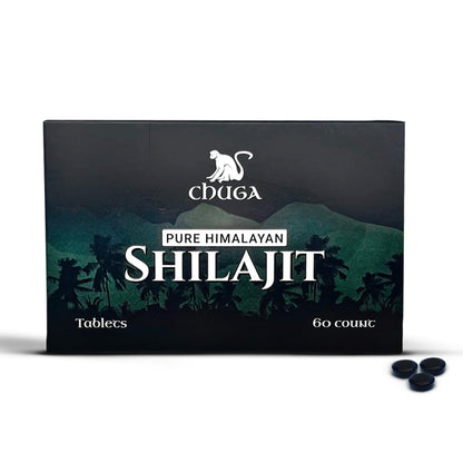 Chuga Shilajit Tablets – Himalayan Grade A, 75% Fulvic Acid, Lab-Tested in USA