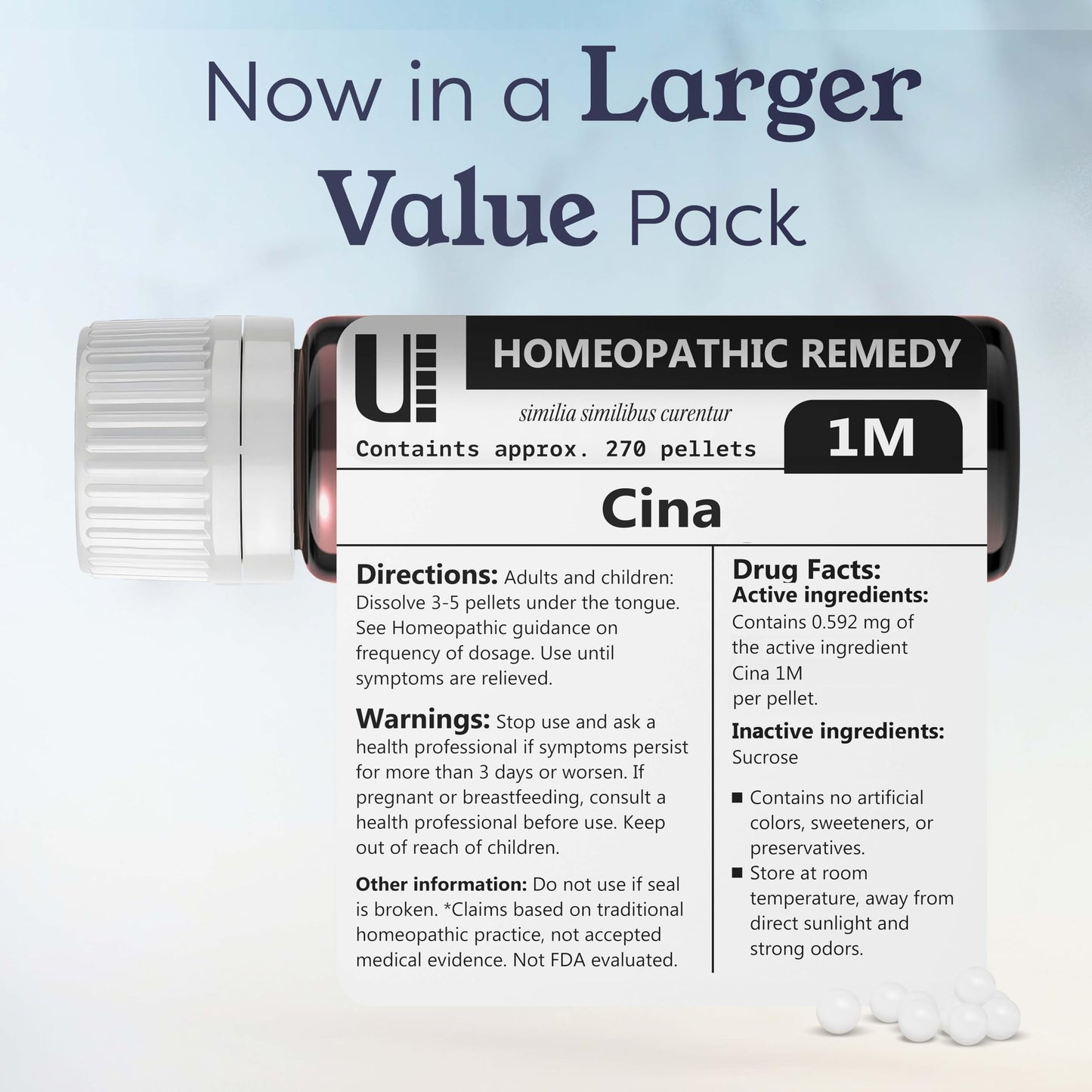 Cina 1M Homeopathic Remedy, 270 Pellets