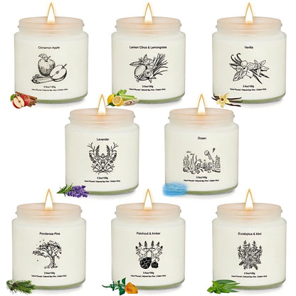 8-Pack Aromatherapy Soy Wax Candles for Women | Gift Ideas for Mother's Day