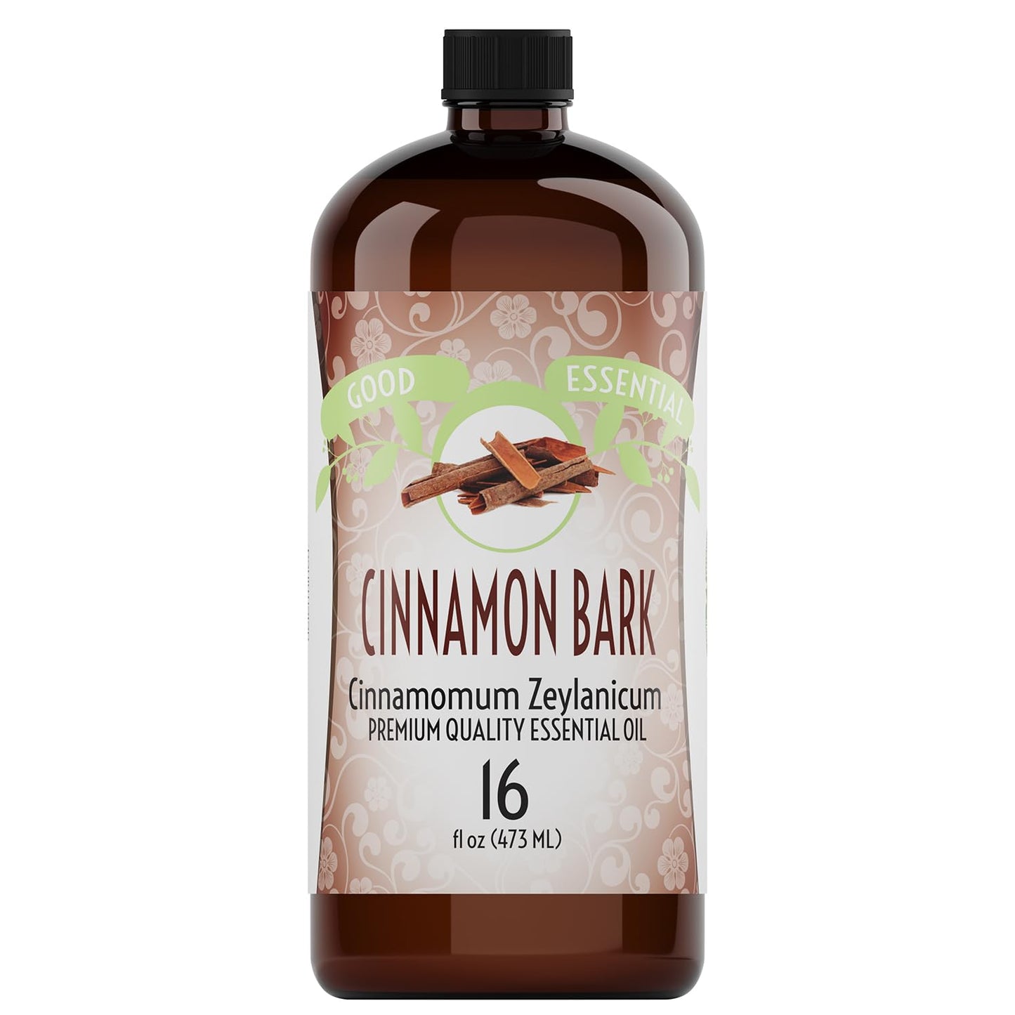 Good Essential Cinnamon Bark Oil Bulk, 16oz - Large Bottle for Diffuser, Humidifier, Massage, Bath Bomb, Skin & Hair Care