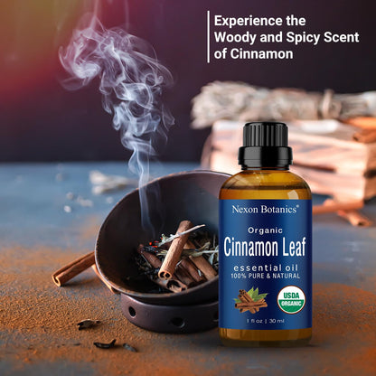 Organic Cinnamon Essential Oil 30 ml - Nexon Botanics | 100% Natural & Undiluted