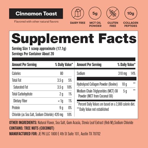 Perfect Keto Collagen Peptides with MCT Oil - Grass-Fed, Keto Coffee Creamer