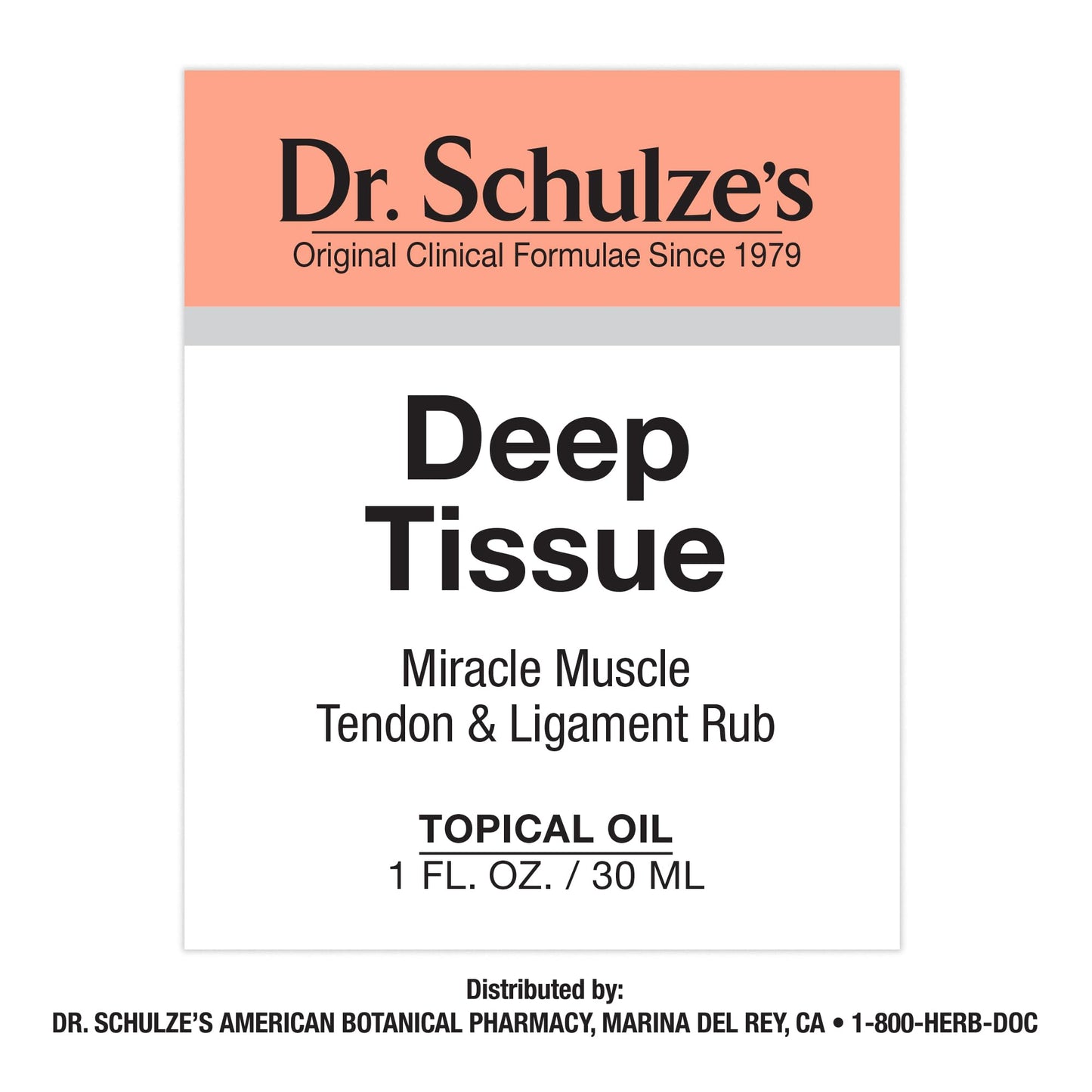 Dr. Schulze's Deep Tissue Oil – Herbal Support for Muscles, Tendons & Joints