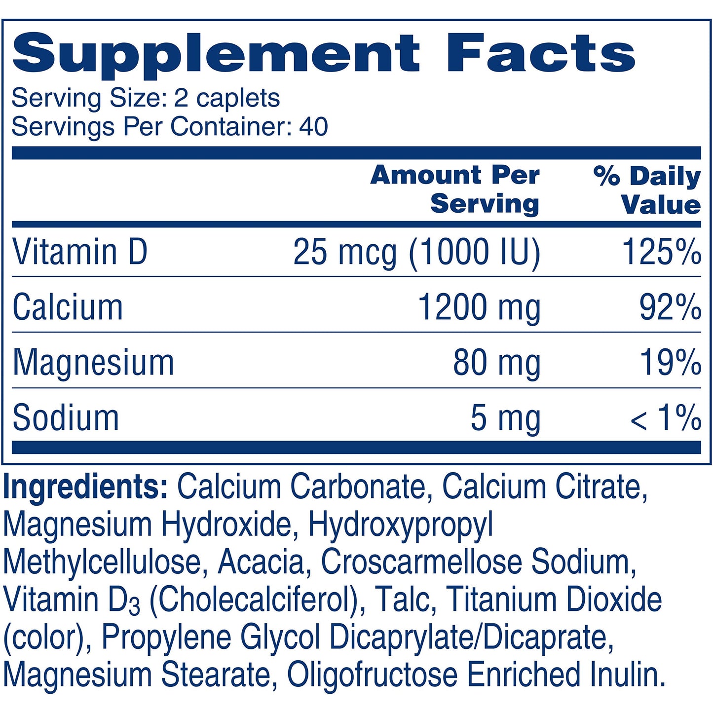 Citracal Calcium + D Slow Release 1200mg – 80 Tablets (Pack of 4)