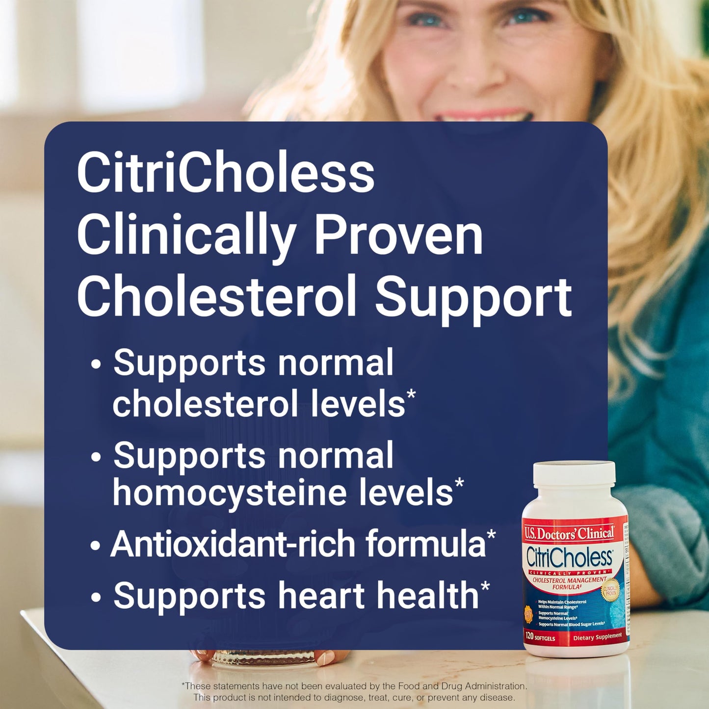 CitriCholess® Clinically Proven Cholesterol Support with Bergamonte & Vitamin C – 120 Softgels