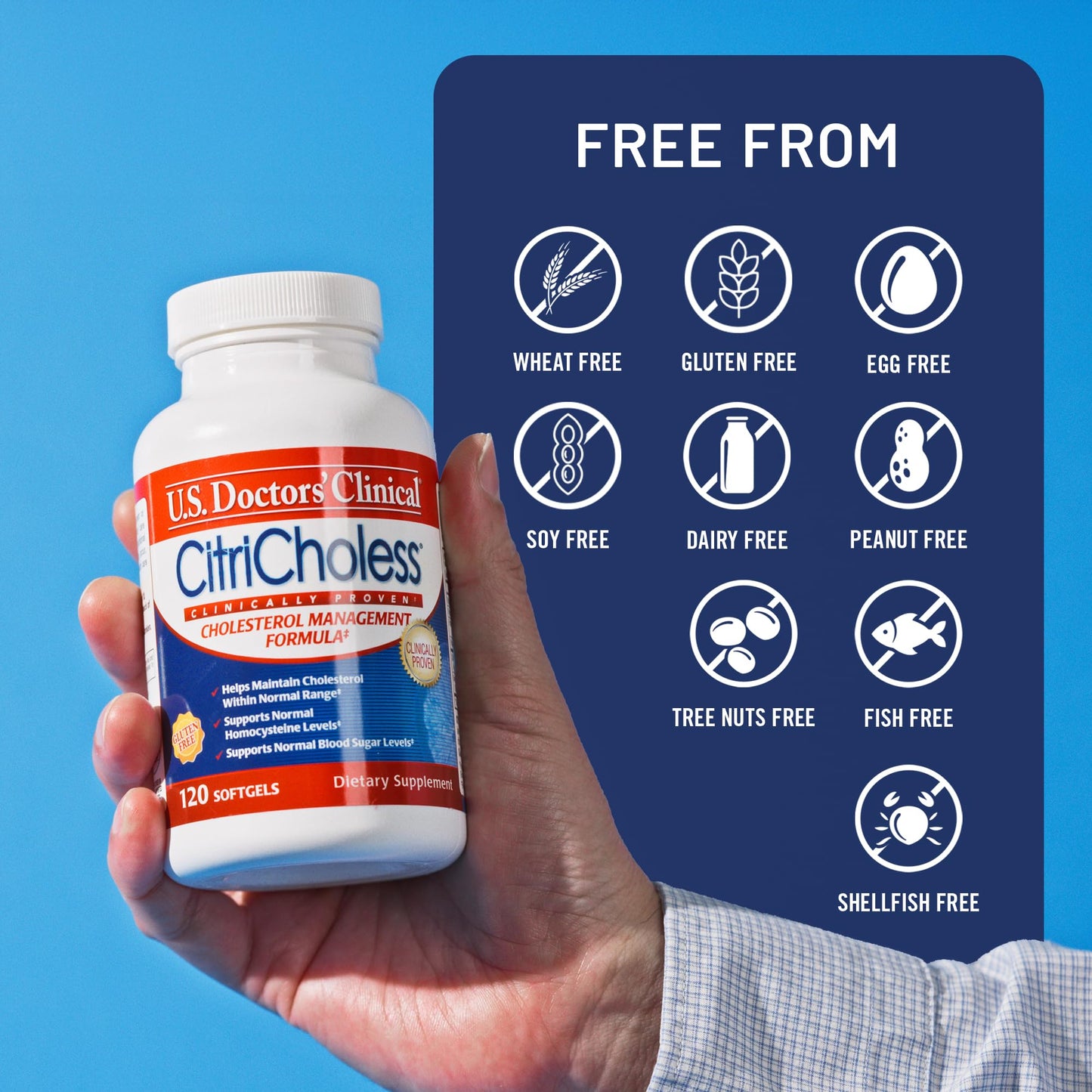 CitriCholess® Clinically Proven Cholesterol Support with Bergamonte & Vitamin C – 120 Softgels