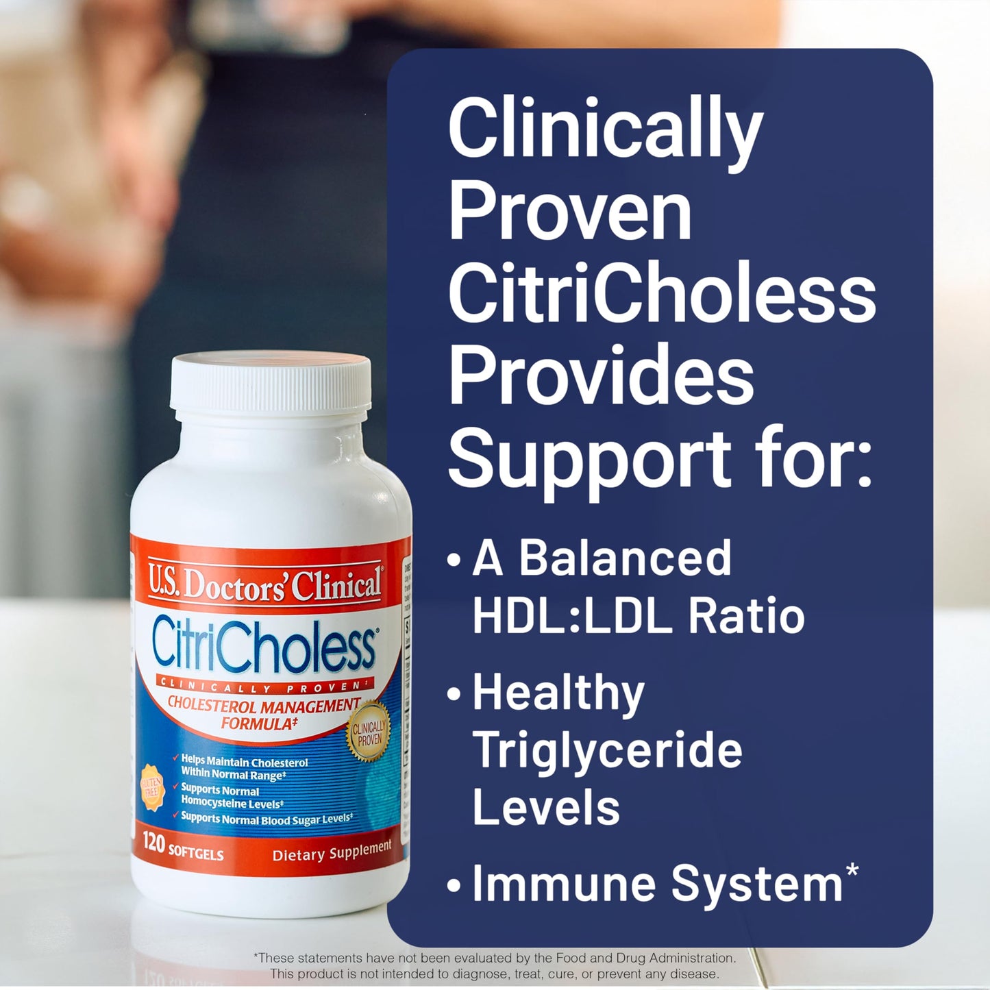 CitriCholess® Clinically Proven Cholesterol Support with Bergamonte & Vitamin C – 120 Softgels