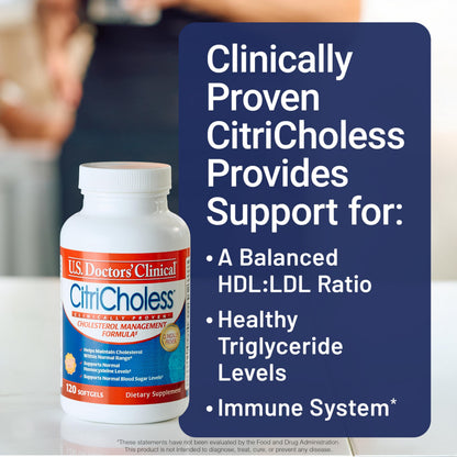 CitriCholess® Clinically Proven Cholesterol Support with Bergamonte & Vitamin C – 120 Softgels