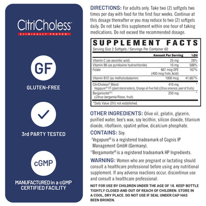 CitriCholess® Clinically Proven Cholesterol Support with Bergamonte & Vitamin C – 120 Softgels