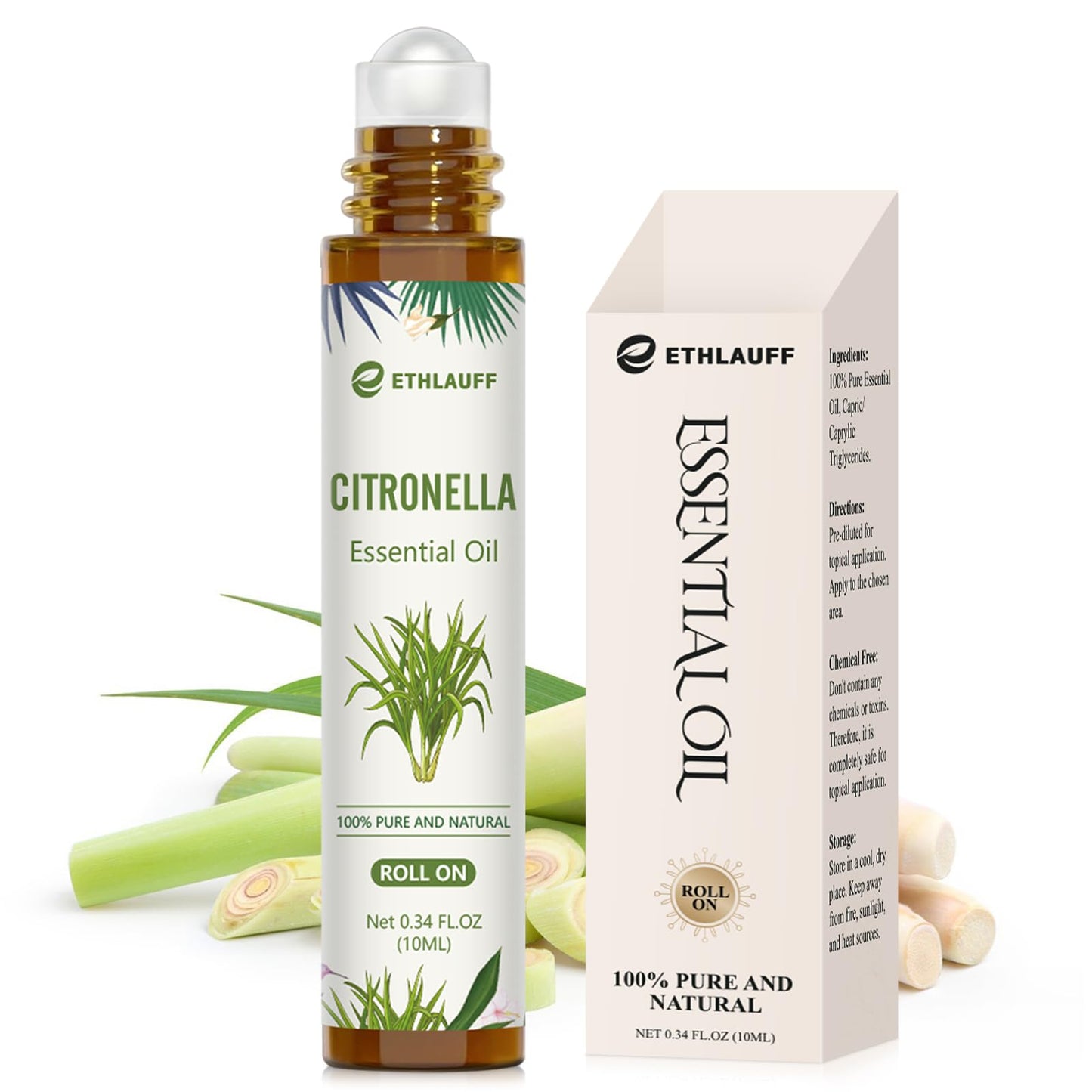 Citronella Essential Oil Roll-On | Citronella Oil for Skin & Relaxation Gift