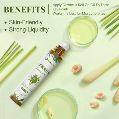 Citronella Essential Oil Roll-On | Citronella Oil for Skin & Relaxation Gift
