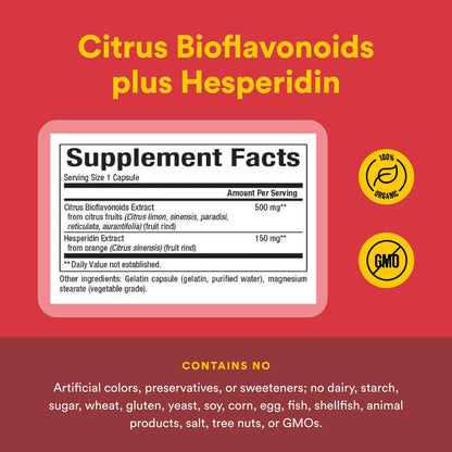 Natural Factors Citrus Bioflavonoids 650mg - Support for the Body's Use of Vitamin C - 90 Capsules