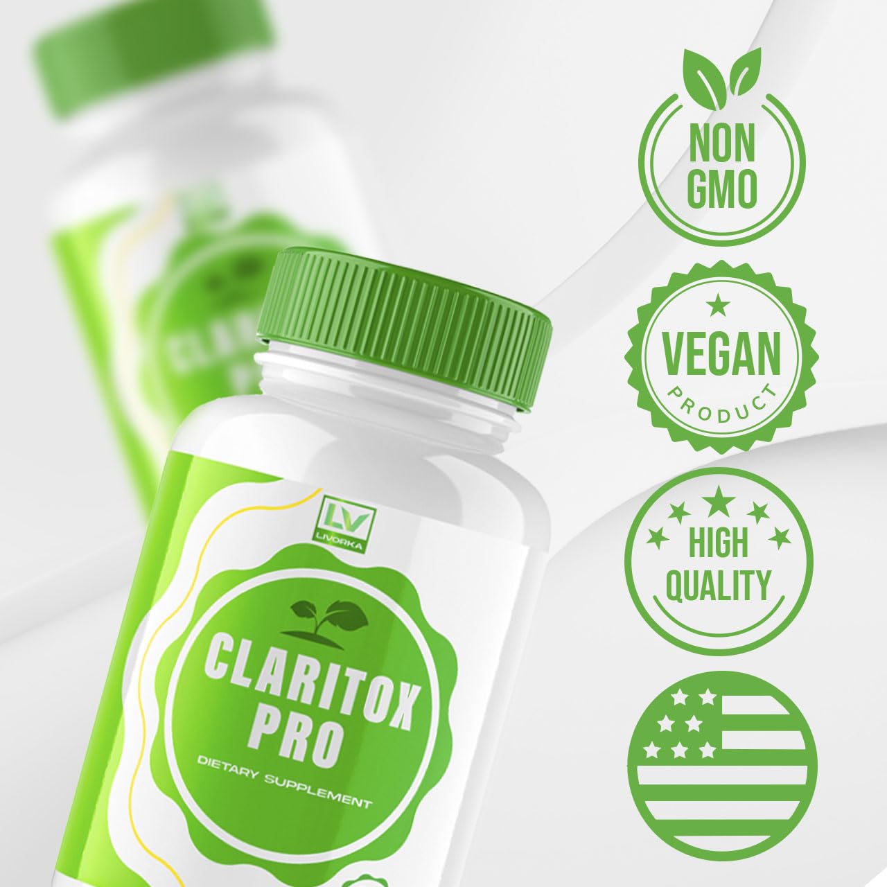 (3 Pack) Claritox Pro – Advanced Pill Formula Capsule Support (180 Capsules, 3 Months)
