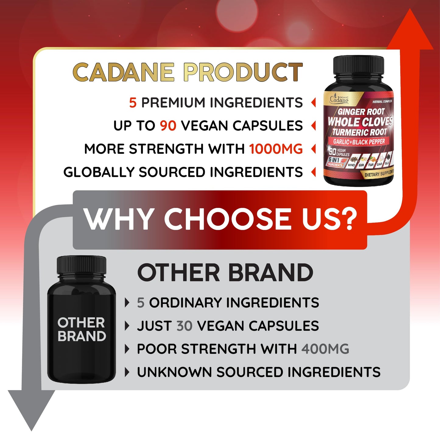 Cadane 5in1 Whole Cloves Herbal Blend – Digestive & Immune Support | 90 Capsules
