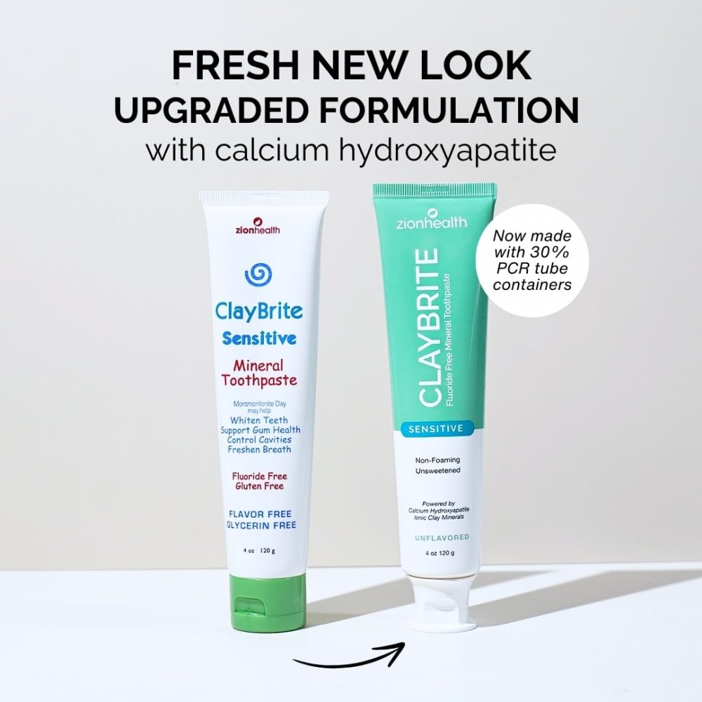 ClayBrite Sensitive Natural Toothpaste – Zion Health 4 oz