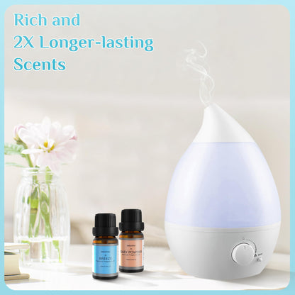 Clean Essential Oils Set - 6x10ml Fragrance Oils for Diffuser, Aromatherapy, Candle & Soap Making