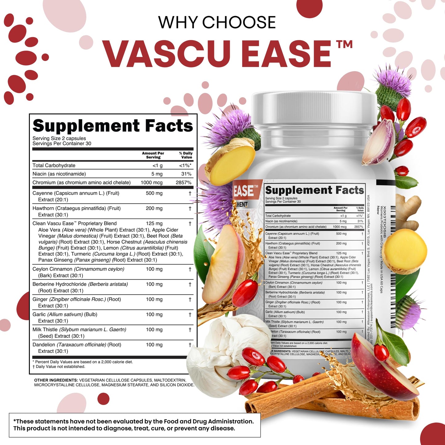Clean Nutra Vascu Ease Cayenne Pepper Capsules – Digestive & Immune Support