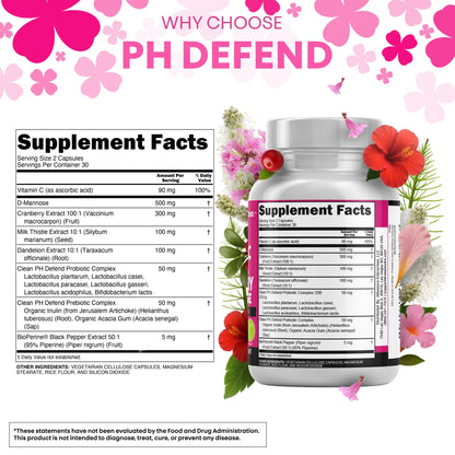 Clean Nutraceuticals Vaginal Probiotics + Prebiotics 20B – Cranberry & D-Mannose Urinary Health, 3-Pack