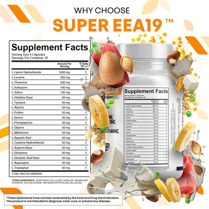 Clean Nutraceuticals Amino Acids Supplement – L-Lysine, L-Leucine & More