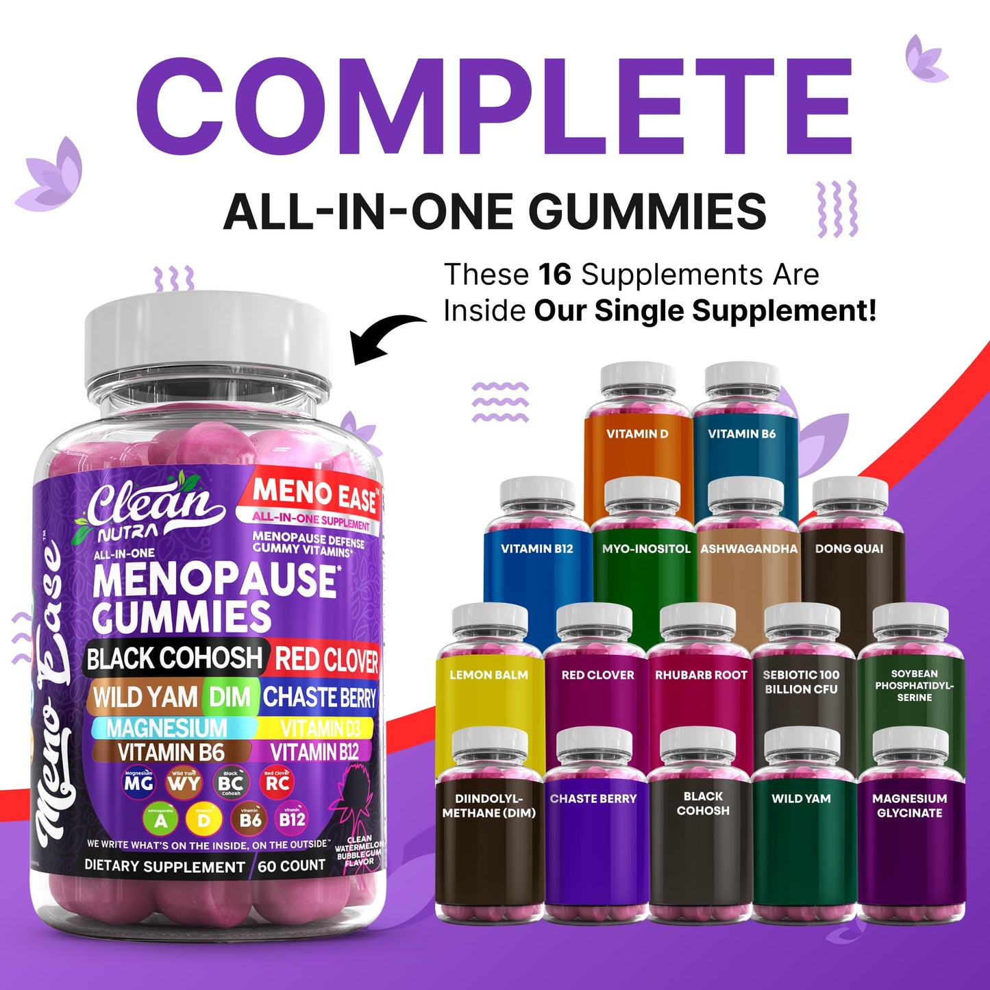 Clean Nutraceuticals Menopause Gummies for Women – Hormone Balance & Night Sweat Support