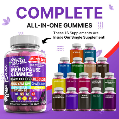 Clean Nutraceuticals Menopause Gummies for Women – Hormone Balance & Night Sweat Support