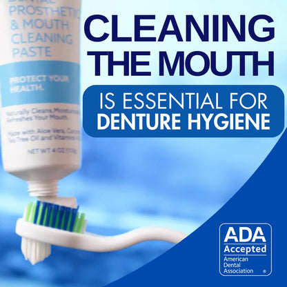 Dr. B Dental Solutions Cleanadent Denture Toothpaste – ADA Accepted, All-Natural, 4 oz