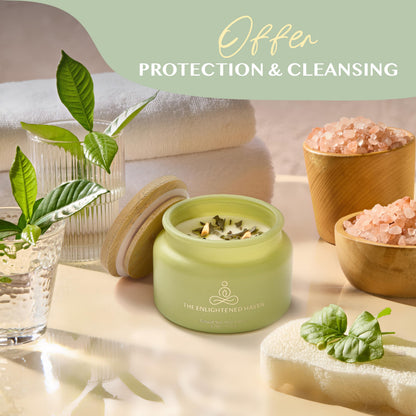 Cleansing and Protecting 2-Wick Scented Candle – Palo Santo & Sage | 9.5oz Soy