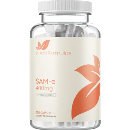 Clear Formulas Bioactive SAM-e 400mg | Mood & Liver Support | Vegan, Non-GMO | Made in USA