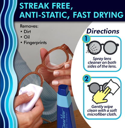Clear View Portable Lens Cleaner Kit – Travel Size with Premium Cleaning Solution