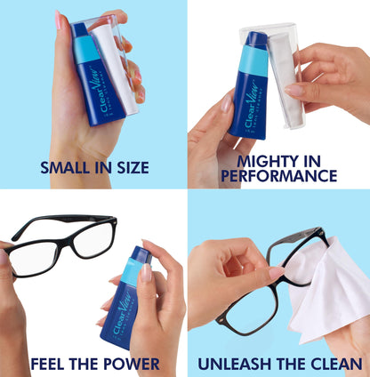 Clear View Portable Lens Cleaner Kit – Travel Size with Premium Cleaning Solution