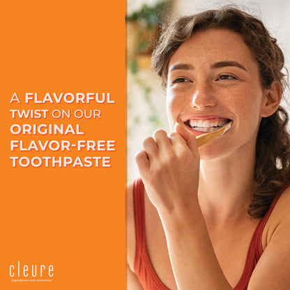 Cleure Cinnamon No Fluoride Toothpaste – SLS Free, Mint Free, Xylitol (4oz, Pack of 2)
