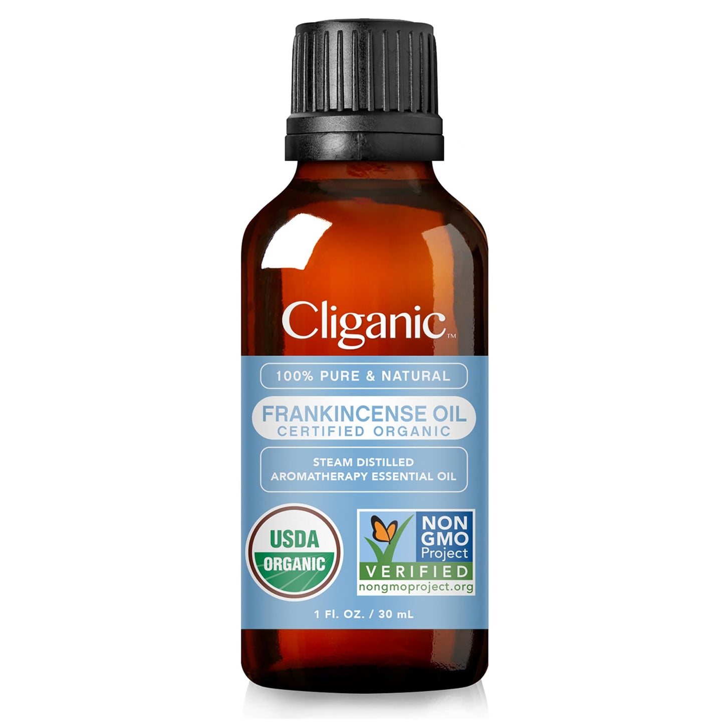 Cliganic USDA Organic Frankincense Oil 1oz – 100% Pure Boswellia Serrata