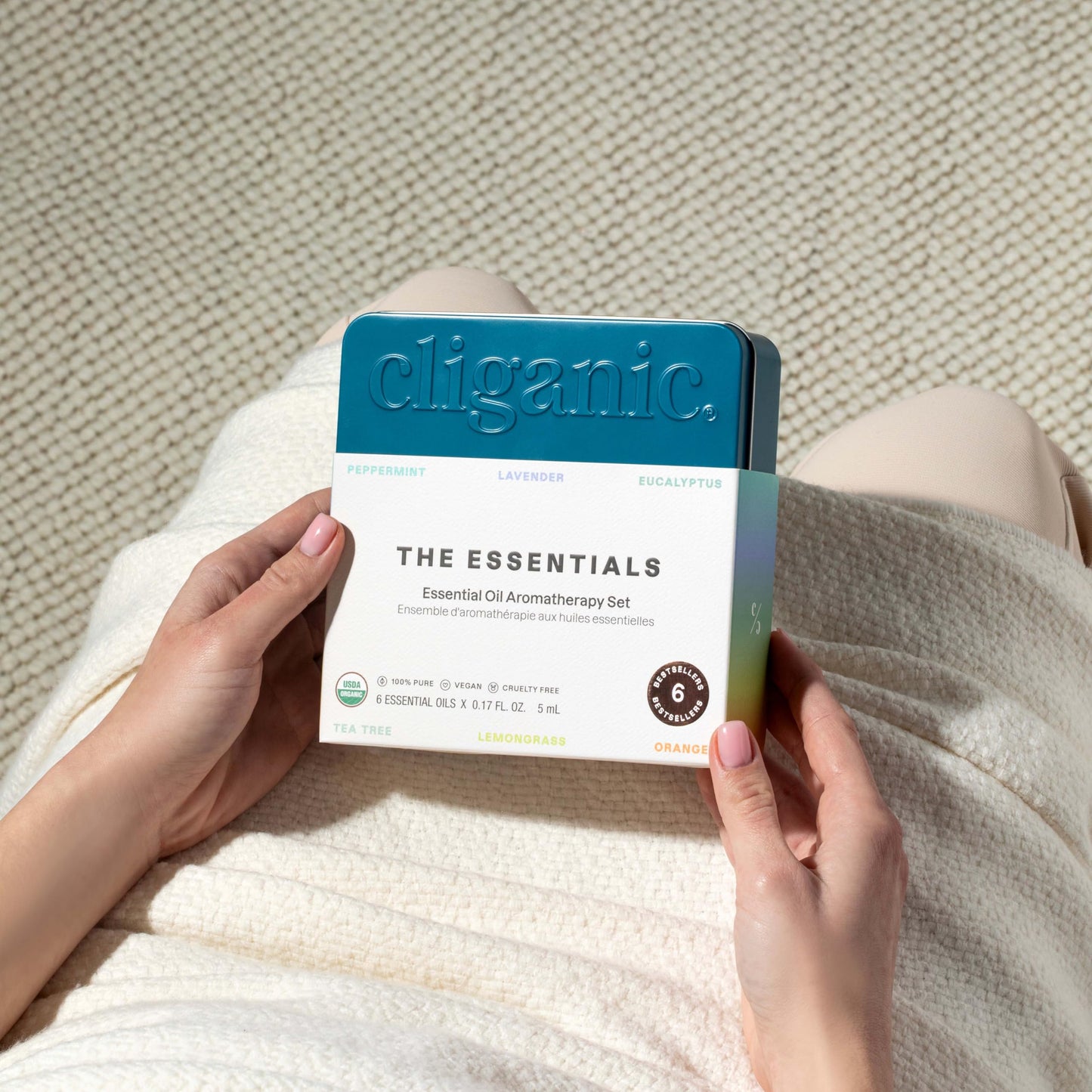 Cliganic Organic Aromatherapy Essential Oils Set (Top 6) – The Essentials, 100% Pure & Natural
