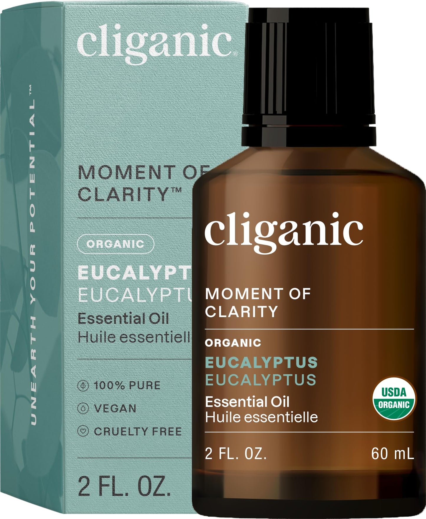 Cliganic Organic Eucalyptus Essential Oil - 100% Pure & Non-GMO | Packaging May Vary