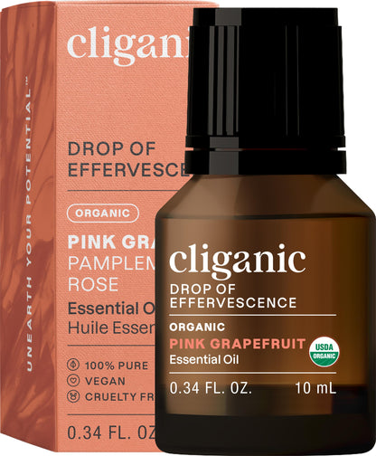Cliganic Organic Pink Grapefruit Essential Oil – 100% Pure, Non-GMO