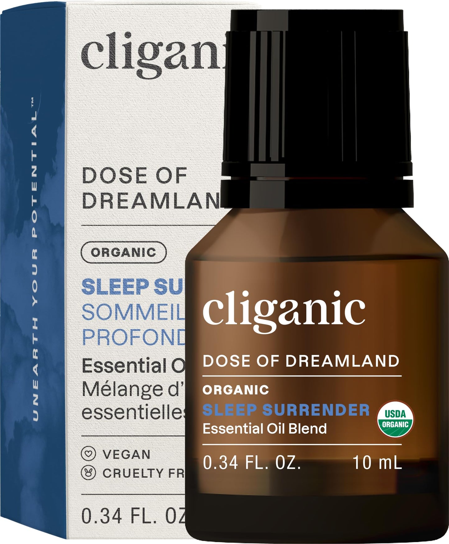 Cliganic Organic Essential Oil Sleep Surrender Blend – Dose of Dreamland (Packaging May Vary)