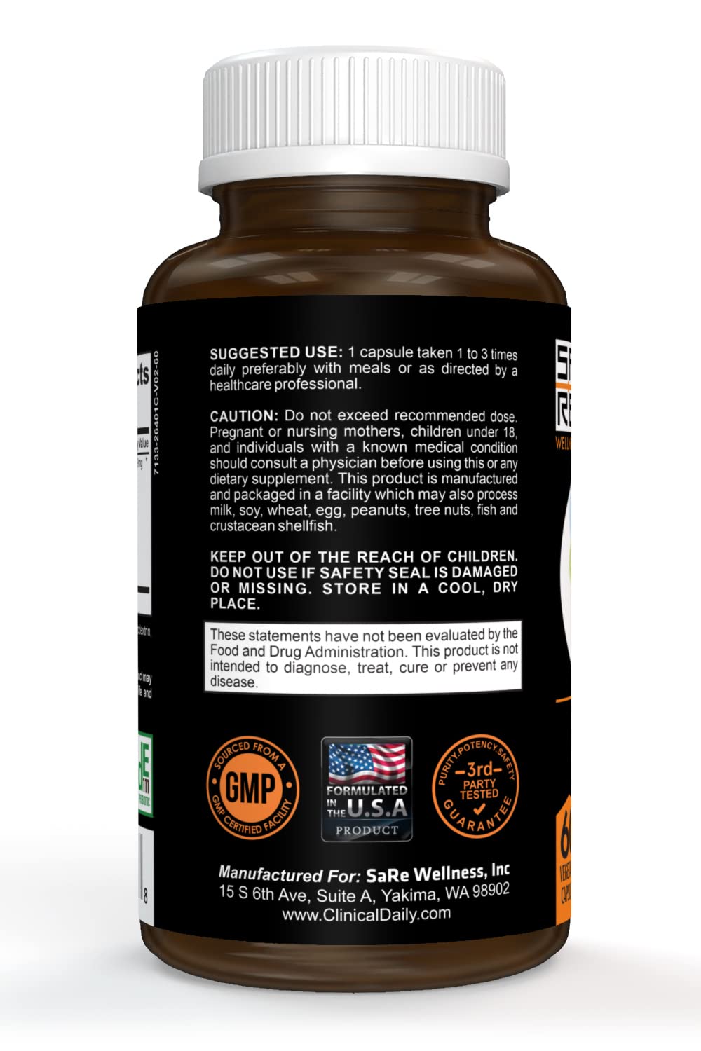 Clinical Daily Smart Defense Mega Spore Probiotic – Bacillus Subtilis & Lactobacillus plantarum | 60 Vegan Capsules
