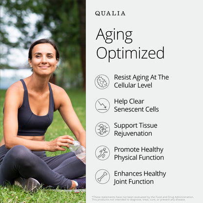 QUALIA LIFE SCIENCES Senolytic Supplement – Fisetin, Quercetin & Piperlongumine for Aging Support | 1 Month Supply