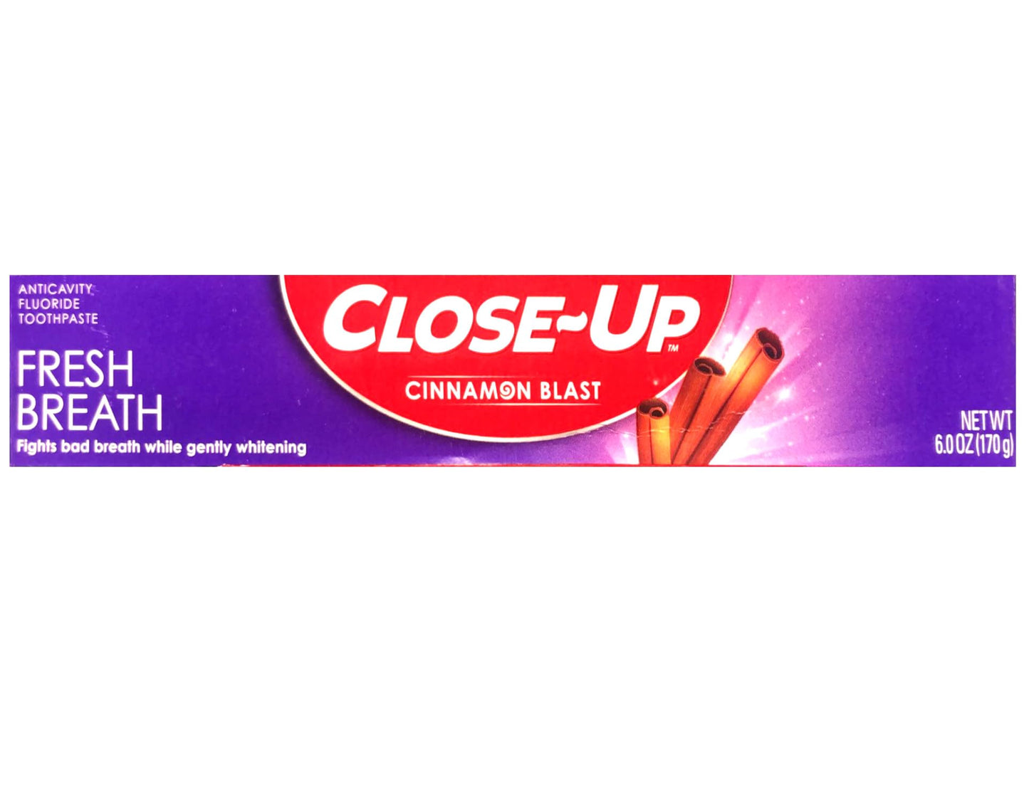 Close-Up Cinnamon Red Gel Toothpaste with Fluoride – Anticavity, 6 oz (Pack of 6) | Fresh Breath