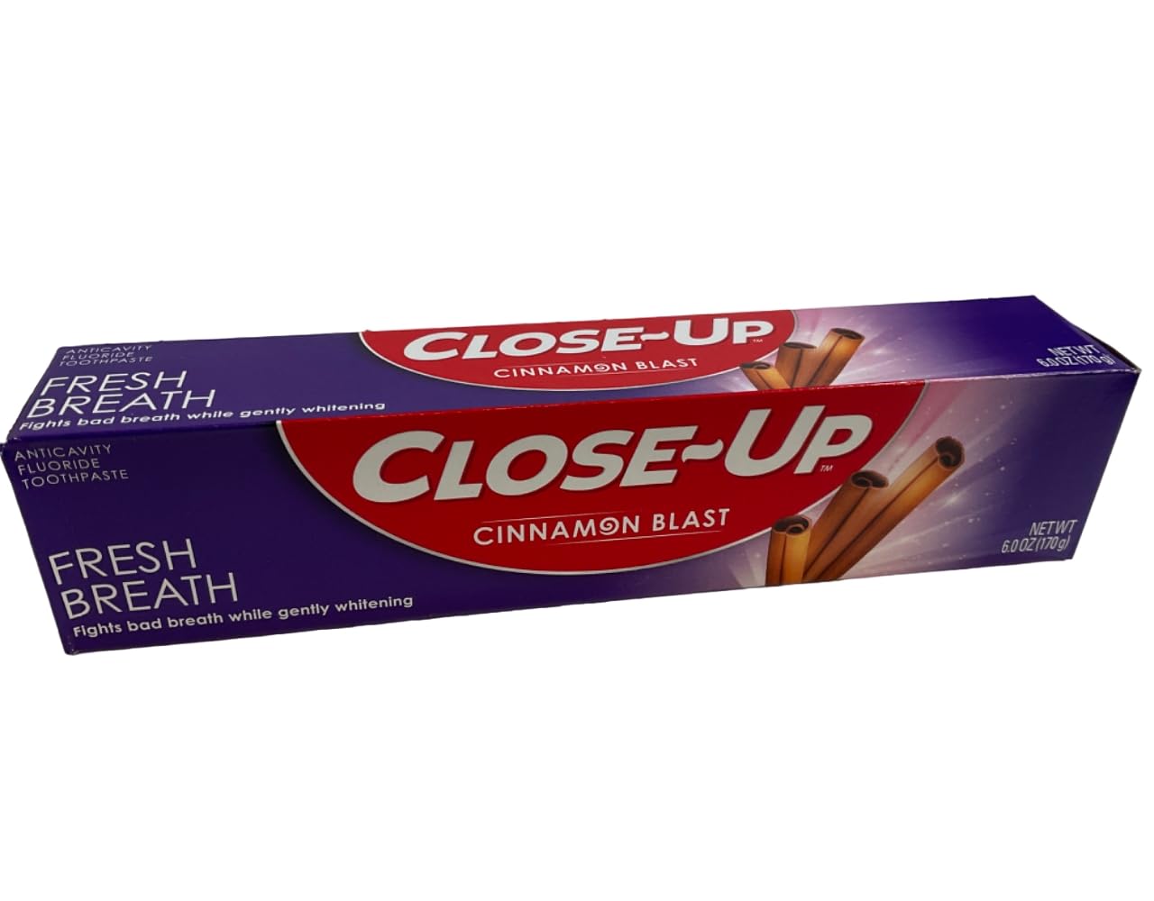 Close-Up Toothpaste - Red Gel Cinnamon, Anticavity Fluoride, 6 Oz (Pack of 4)