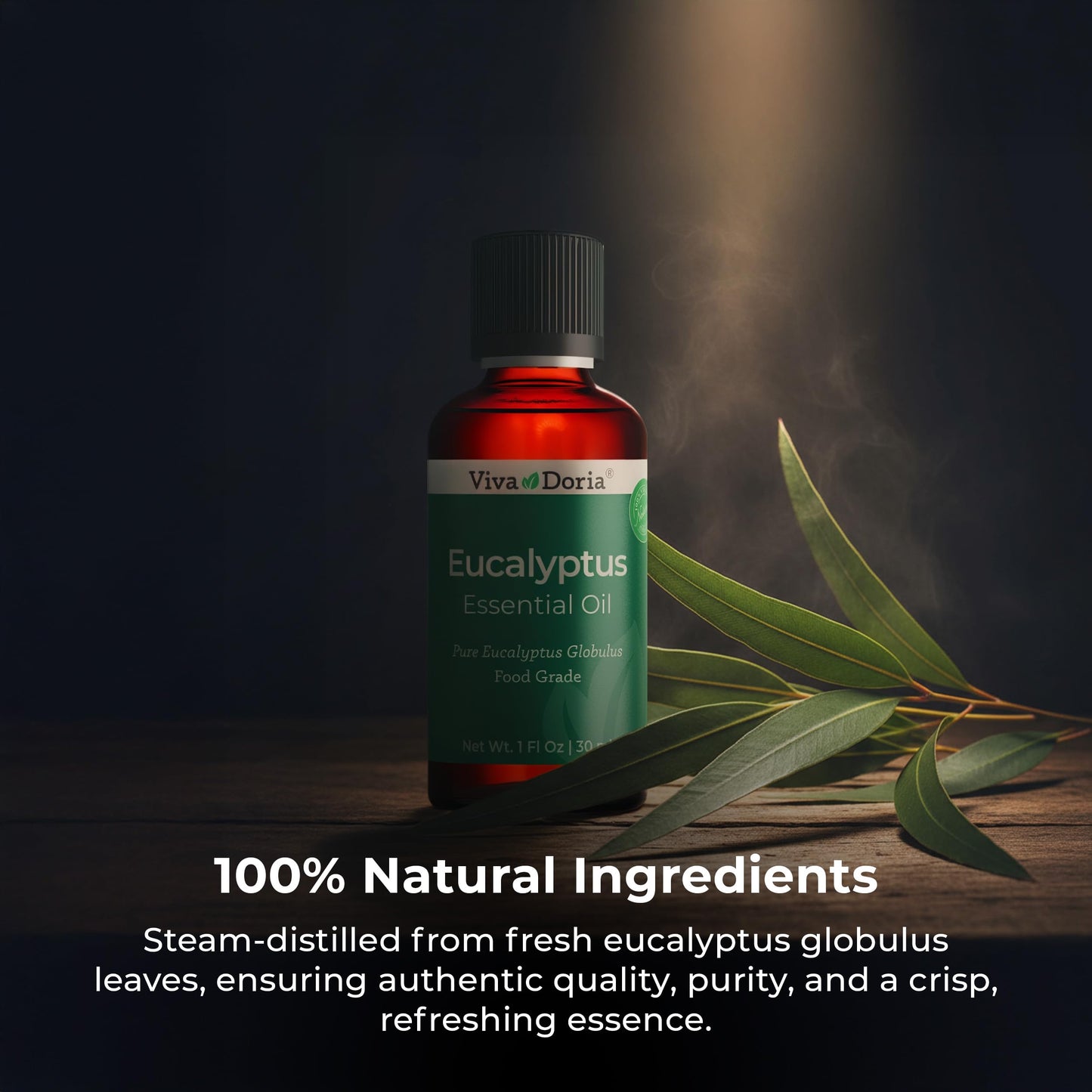 Viva Doria Eucalyptus Essential Oil – 100% Pure, Food Grade, Globulus, 30 mL