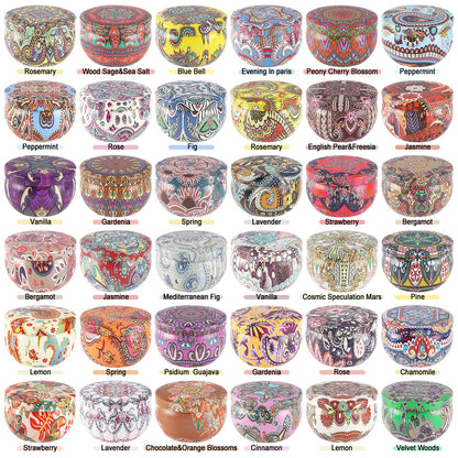 CLTNIKET 36-Pack Scented Candles Gift Set | Soy Wax Travel Tin 2.5 oz