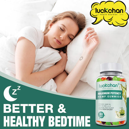 LUCKCHAN Hemp Gummies Advanced Extra Strength – 4-Pack for Sleep, Pain & Anxiety