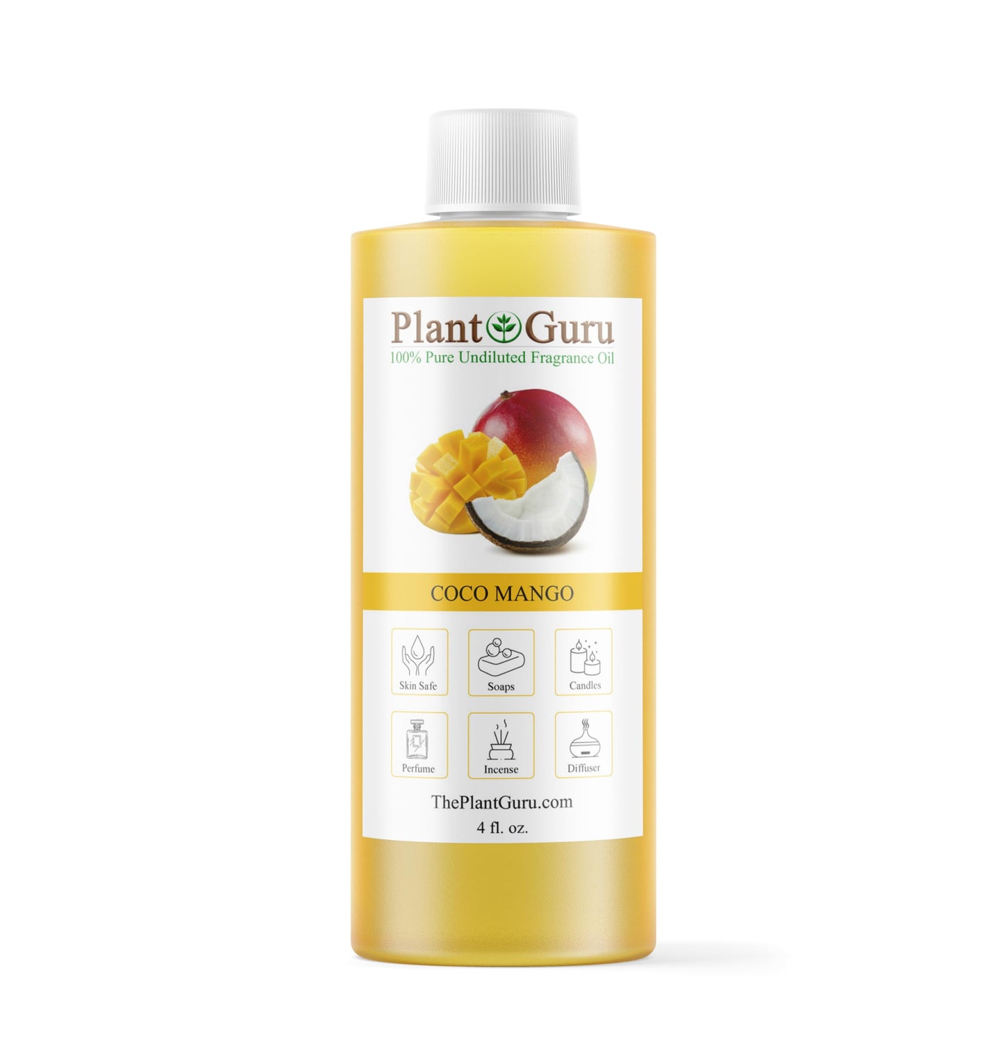 Coco Mango Fragrance Oil 4 fl oz – DIY Soap, Candles & Diffusers