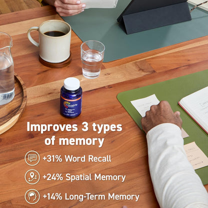 Memory+ Brain Supplement by CocoaVia | Clinically Proven 750 mg Cocoa Flavanols, Sugar Free, Vegan, 60-Day Supply