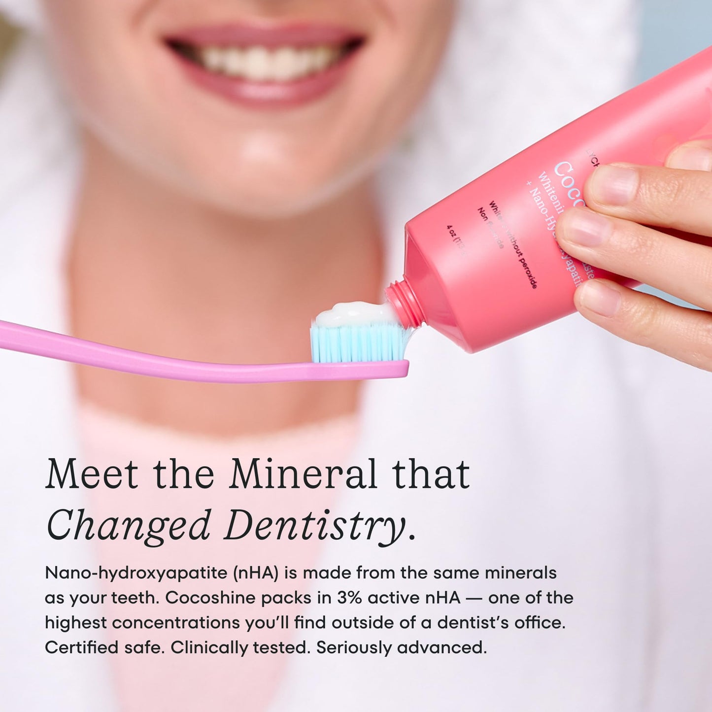 Cocoshine Whitening Toothpaste | 3% nHA, Delightful Mint, Vegan