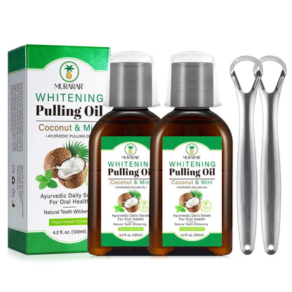 Coconut Mint Oil Pulling Mouthwash – 2-Pack, Natural & Alcohol-Free