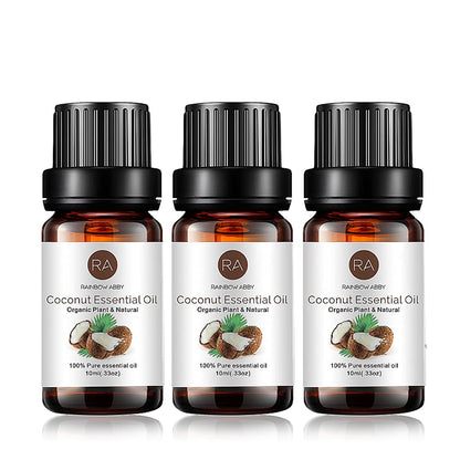 3 Pack Coconut Essential Oil - Pure Undiluted Coconut Oil 3x10ml