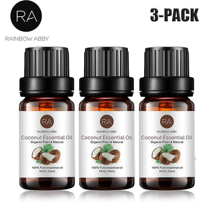 3 Pack Coconut Essential Oil - Pure Undiluted Coconut Oil 3x10ml