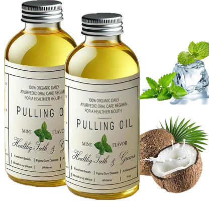 Coconut Oil Pulling for Teeth Whitening - Cocofresha Organic Peppermint Oil 4 Oz